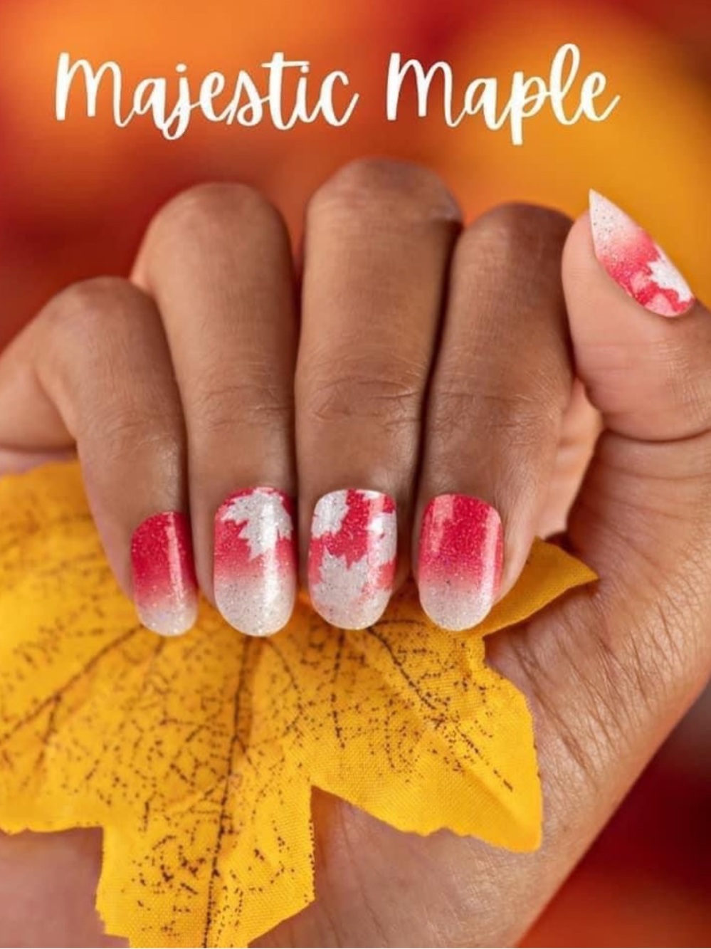 *Retired* Color Street: Majestic Maple | Canada Day Leaf Fall Red White Glitter